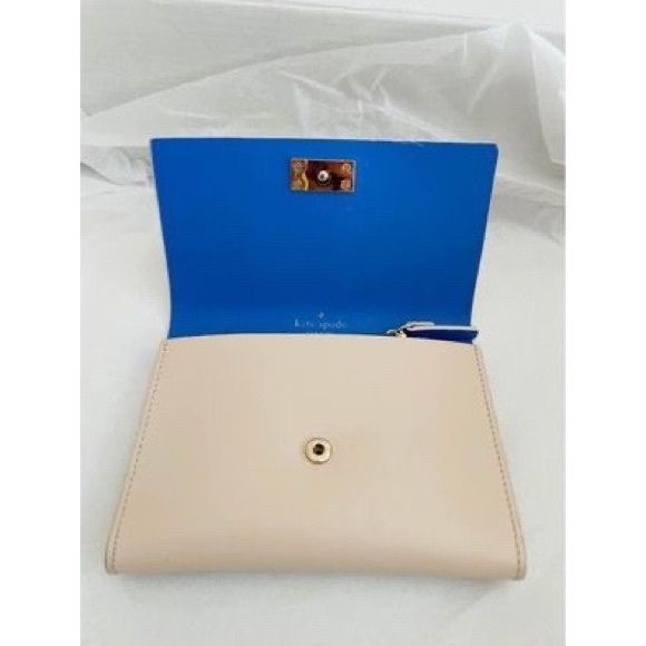 Kate Spade Beige/Blue Short Wallet - Picture 3 of 3